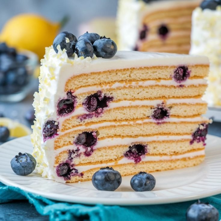 Citrus Burst Blueberry Mascarpone Layer Cake