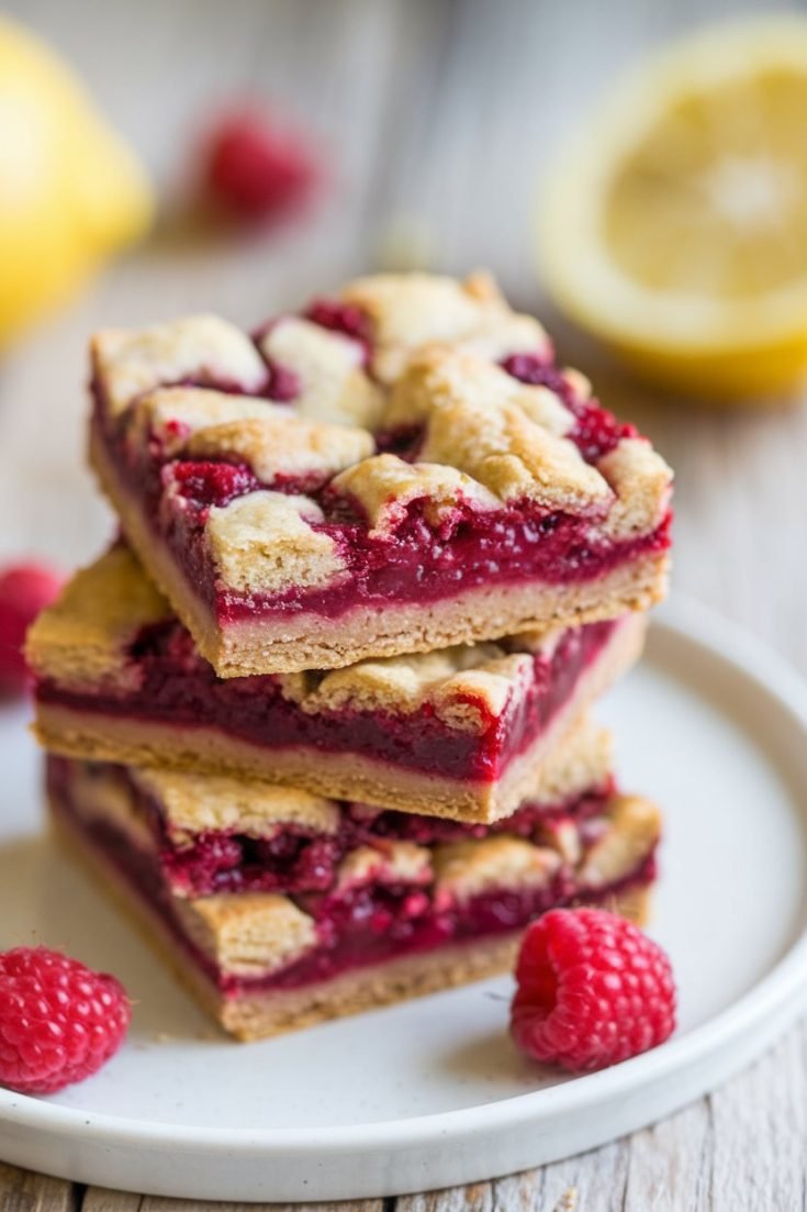 Tangy Citrus Raspberry Squares