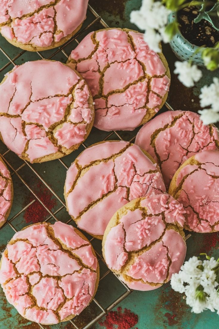 Sweet & Pink Strawberry Sugar Kisses