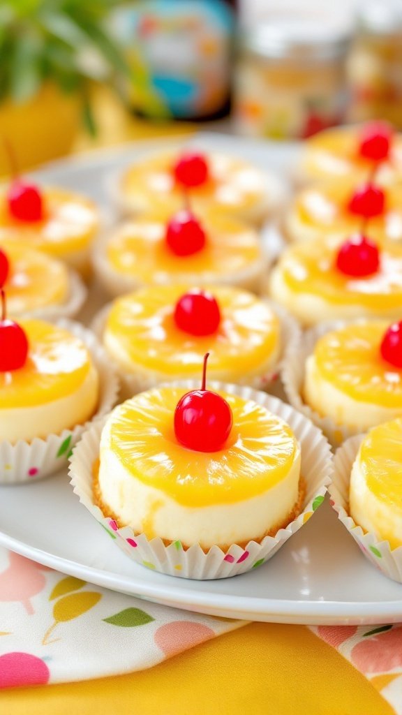 Delicious Mini Pineapple Upside-Down Cheesecakes
