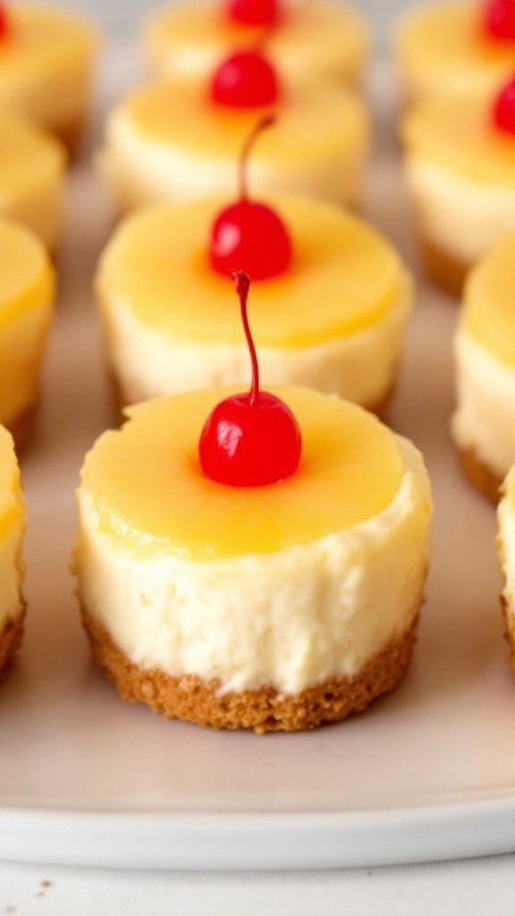 Mini Pineapple Upside-Down Cheesecakes