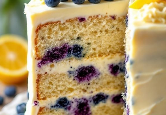 Zesty Lemon Blueberry Cake Recipe