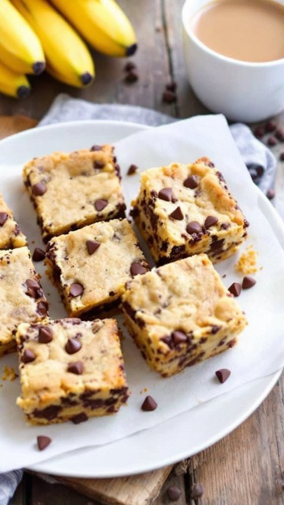 Decadent Chocolate Chip Banana Bars