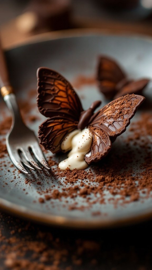 Decadent Melted Butterfly Chocolate with Creamy Filling