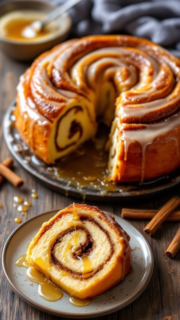 Cinnamon Swirl Honey Bun Cake Delight