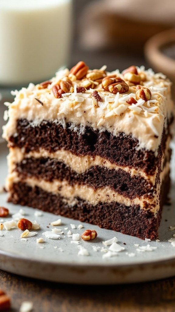 Decadent German Chocolate Poke Cake