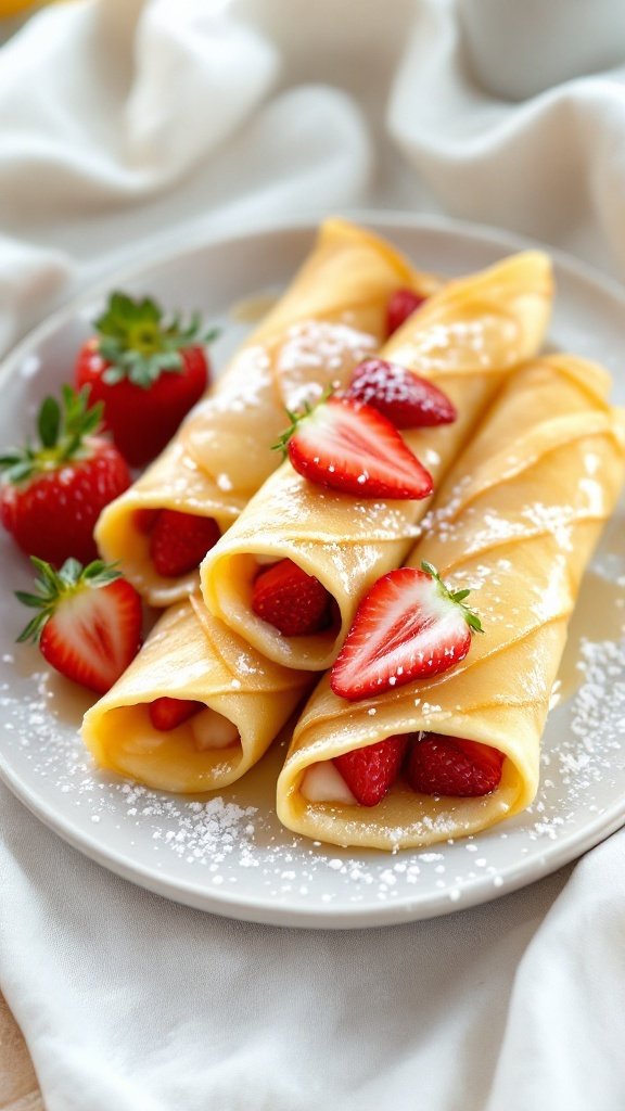 Delicious Strawberry Rolls with Lemon Glaze