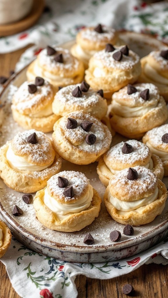 Delicious Cannoli Cream Puffs Recipe