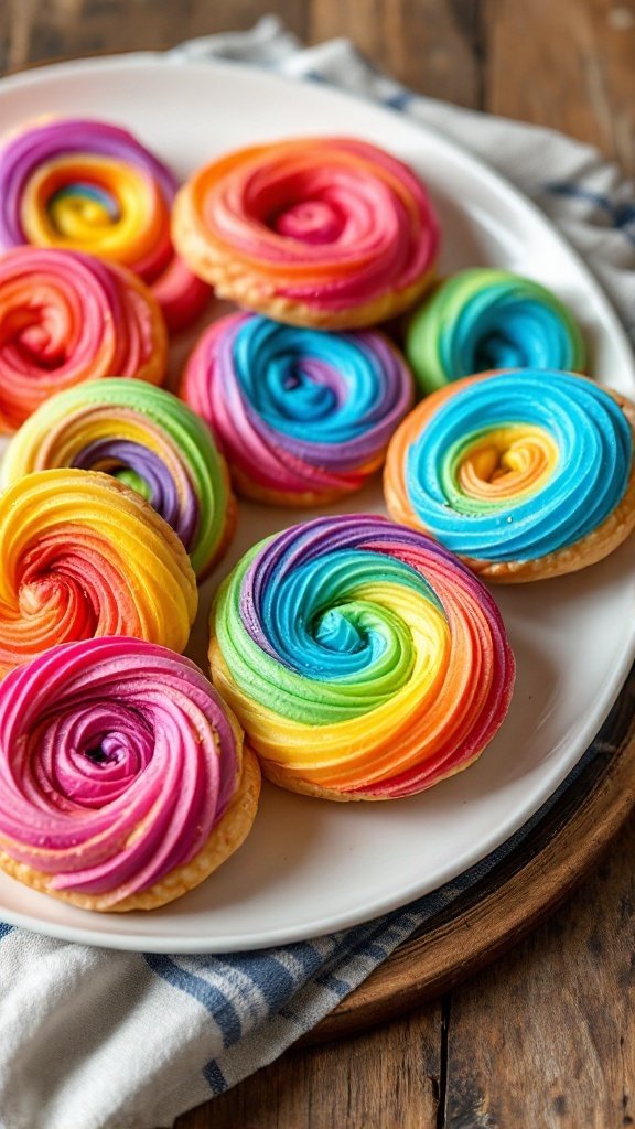 Rainbow Palmiers - Easy and Colorful Pastry Treats