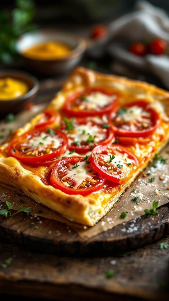 Savory Tomato Tart with Puff Pastry